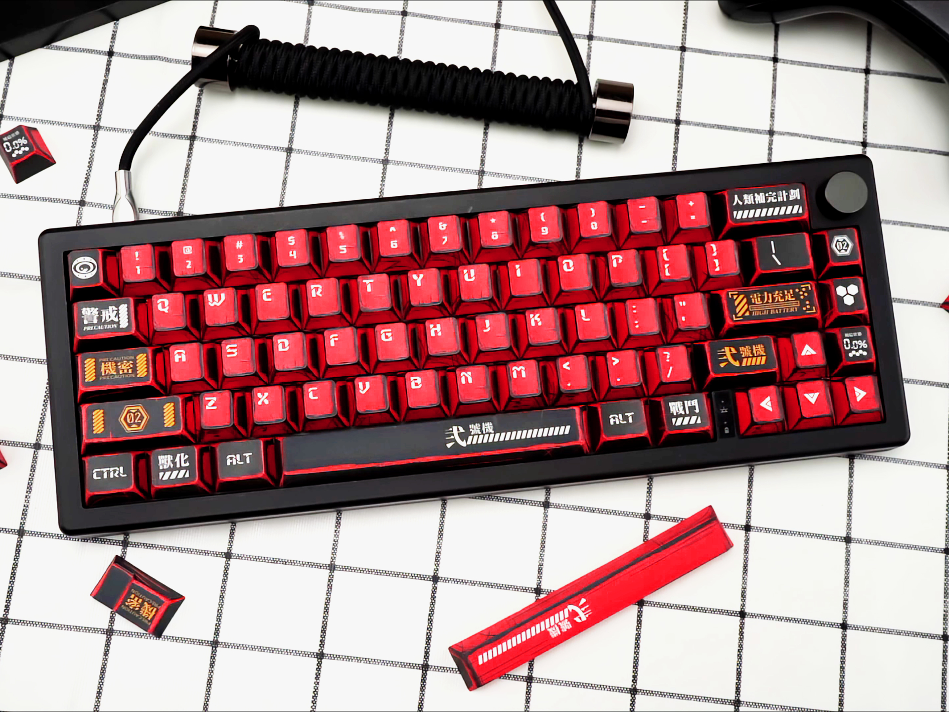 キーボード kalamhaku Imperial Red 赤いキーキャップ | メカニカルキーボード用キーキャップ | Cerakey